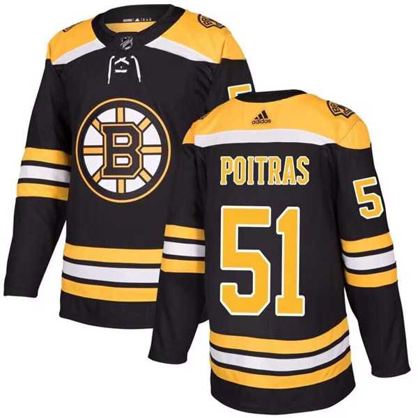 Mens Boston Bruins #51 Matt Poitras Black Stitched Jersey Dzhi